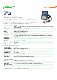 Thumbnail of document Data Sheet - LIT25 Level Indicating Transmitter